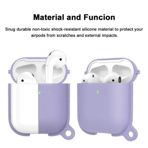 Case For Apple Airpods With Hanger And Hole For LED Red