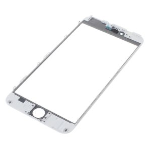 Glass Lens For iPhone 6 Plus on Frame with OCA Layer Cold Press White 3 in 1