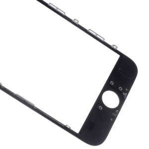 Glass Lens For iPhone 6 on Frame with OCA Layer Cold Press Black 3 in 1