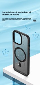 Case For iPhone 15 Plus Black Ash Deep Space Smart Charging Silicone Cover