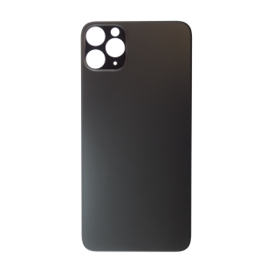 Glass Back For iPhone 11 Pro Max Plain in Black