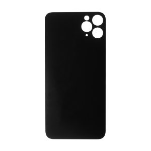 Glass Back For iPhone 11 Pro Max Plain in Black