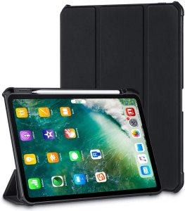 Case For iPad Pro 11 3rd Gen 2020 21 Leather Flip Black XUNDD