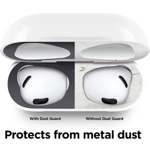 Seal Protection For Airpod 3 Metal Dust Proof Guard Sticker in Blue