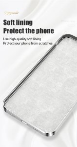 Case For iPhone 13 in White Luxury Plating Magnetic Car Ring