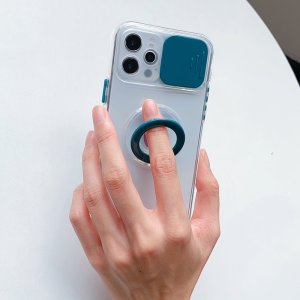 Case For iPhone 12 Pro Max in Blue Camera Lens Protection Cover Soft TPU