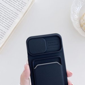 Case For iPhone 11 Pro Max in Black Ultra thin with Card slot Camera shutter