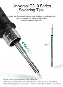 Solder Iron T210 OSS Team Digital Display with Adjustable Temperature