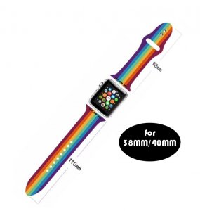 Sport Strap For Apple Watch 38mm 40mm Gay Pride Rainbow Series 5 4 3 2