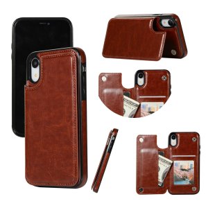 Case For iPhone 14 15 in Blue Flip Leather Multi Card Holder