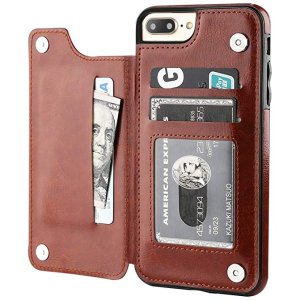 Case For iPhone 14 Pro 15 Pro in Black Flip Leather Multi Card Holder