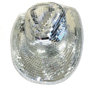 Cowboy Hat Mirror Disco Ball Festival Party Glamour Style