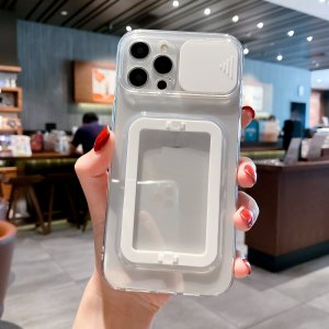 Case For iPhone 13 Pro Max in White With Camera Lens Protection Square Stand