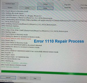 Error 1110 Fix Repair Service For iPhone