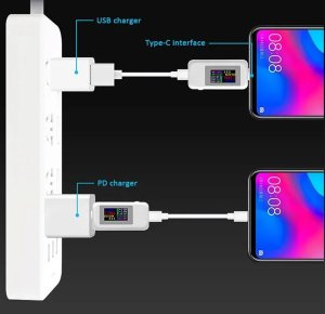 Charging Port Tester For Type-C Smartphone Voltmeter Ammeter Power Capacity