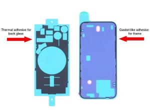 Rear Glass Adhesive Glue For iPhone 14 With Thermal Shield (2 Piece Set)