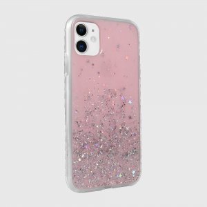 Case For iPhone 11 Switcheasy Pink Starfield Quicksand Style