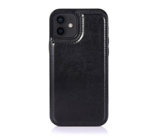 Case For iPhone 14 Pro 15 Pro in Black Flip Leather Multi Card Holder