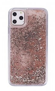 Case For iPhone 11 Pro Rose Gold Animated Glitter Star Whisper