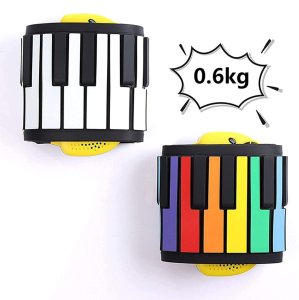 Roll up Piano 49 Key Portable Rainbow