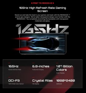 Nubia REDMAGIC 7 165Hz Gaming Phone 12GB RAM+128GB ROM