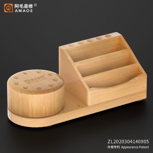 Screwdriver Holder Rotating AMAOE M62 Bamboo Multifunction Storage Rack