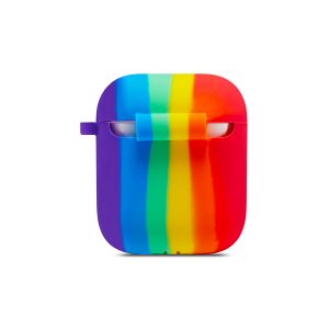 Case For Apple Airpods with Hanger Hole For LED Gay Pride Silicone Rainbow