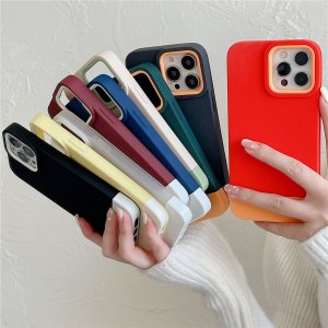 Case For iPhone 13 3 in 1 Designer in Blue Orange