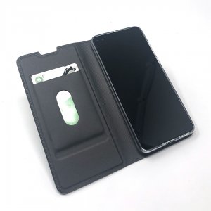 Case For Huawei P40 Lite Anthracite Black Slimline Low Profile PU Leather Flip