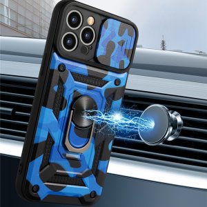 Case For iPhone 13 in Sea Blue Hybrid Armoured Cover Shockproof