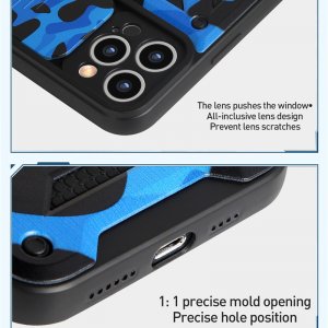 Case For iPhone 13 Pro in Blue Hybrid Armoured Cover Shockproof