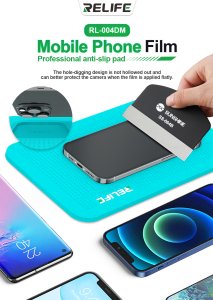 Relife RL-004DM Silicone Pad With Camera Cut Out For Screen Protector Application