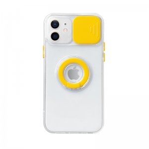 Case For iPhone 12 Mini in Yellow Camera Lens Protection Cover Soft TPU