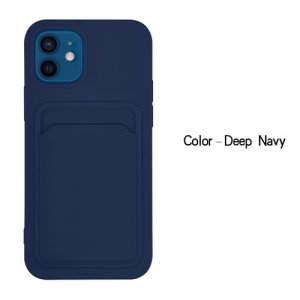 Case For iPhone 11 Pro With Silicone Card Holder Navy