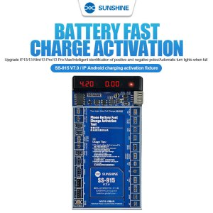 Sunshine SS915 V7 Battery Charge Activation Tool For iPhone 4 to 13 Android