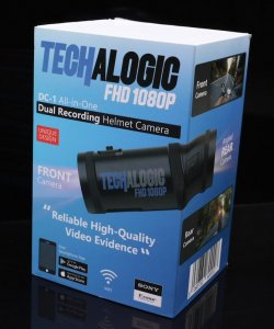 Techalogic Helmet Camera DC1 Advanced DUAL Lens Front and Rear Record