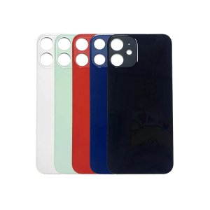 Glass Back For iPhone 12 Mini Plain In Black