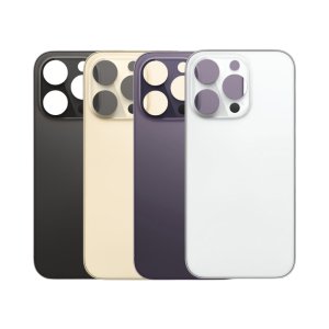 Glass Back For iPhone 14 Pro Plain in Silver White