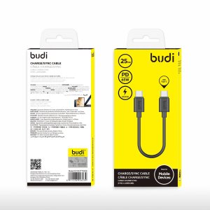 Usb C to Usb C 25cm 65W Power delivery usb Cable Budi