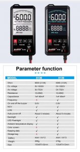 Touch Sensitive Multimeter WinApex ET8138 With Colour Display