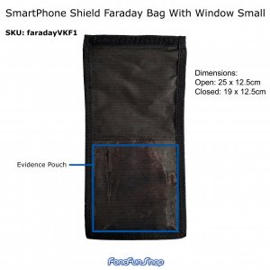 Faraday Bag Signal Blocker For Mobile Phone Shield With Window Small VKF1