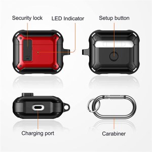 Case For Apple Airpod 3 Rugged 360 Protection in Red