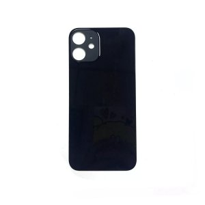 Glass Back For iPhone 12 Mini Plain In Black