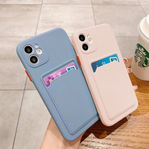 Case For iPhone 11 Pro With Silicone Card Holder Lavender