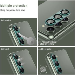 Glass Camera Lens Protector For Samsung S24 Full Cover Silver