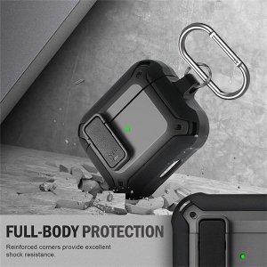 Case For Apple Airpod 3 Rugged 360 Protection in Black Green