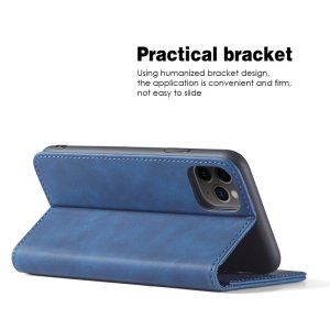 Flip Case For iPhone 15 Leather Multi Card Holder Phone Case Stand in Blue