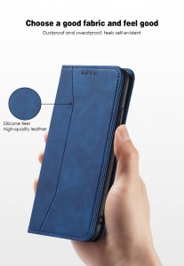 Flip Case For iPhone 15 Plus Leather Multi Card Holder Phone Case Stand in Blue