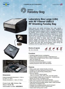 Faraday Enclosure Lab Box Disklabs LB4 Large with RF Filtered USB3.0 Port