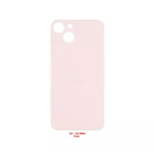 Glass Back For iPhone 13 Mini Plain In Pink